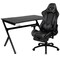 Emma and Oliver Gaming Desk Set - Cup/Headset Holder/Reclining & Footrest